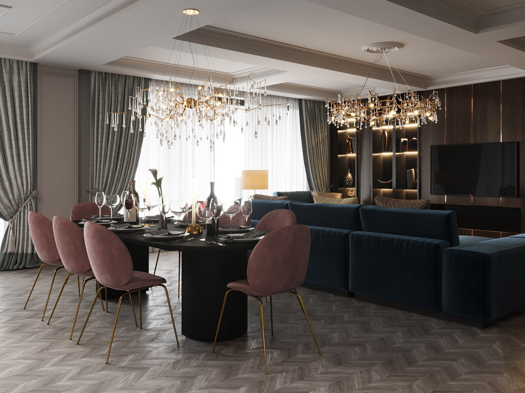 Элементы лофта. Смелый проект с применением современных материалов.