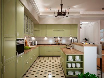 Дизайн квартиры 150 квм. для семьи. Дизайн помещений четырехкомнатной квартиры выдержан в едином стиле Прованс